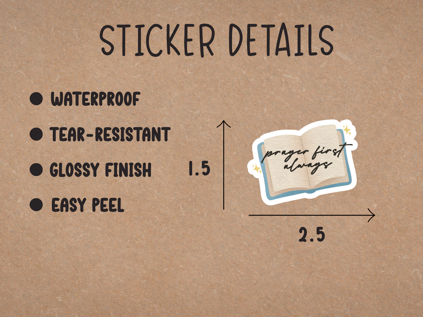 Prayer First Always Sticker