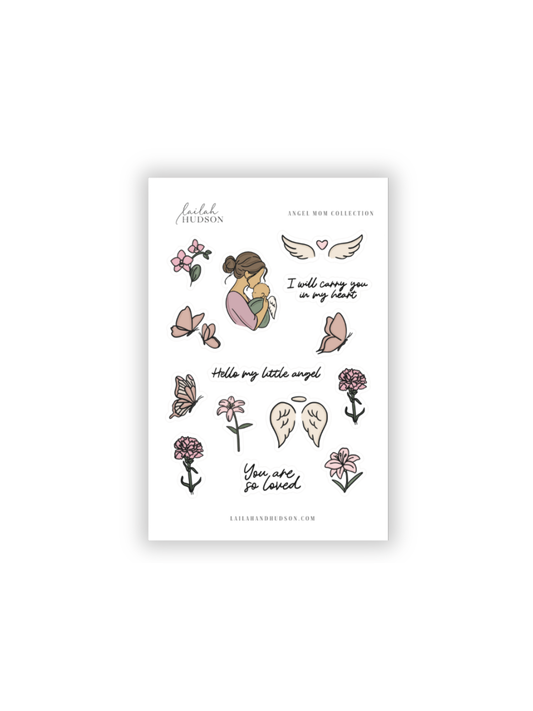 Angel Mom Sticker Sheet