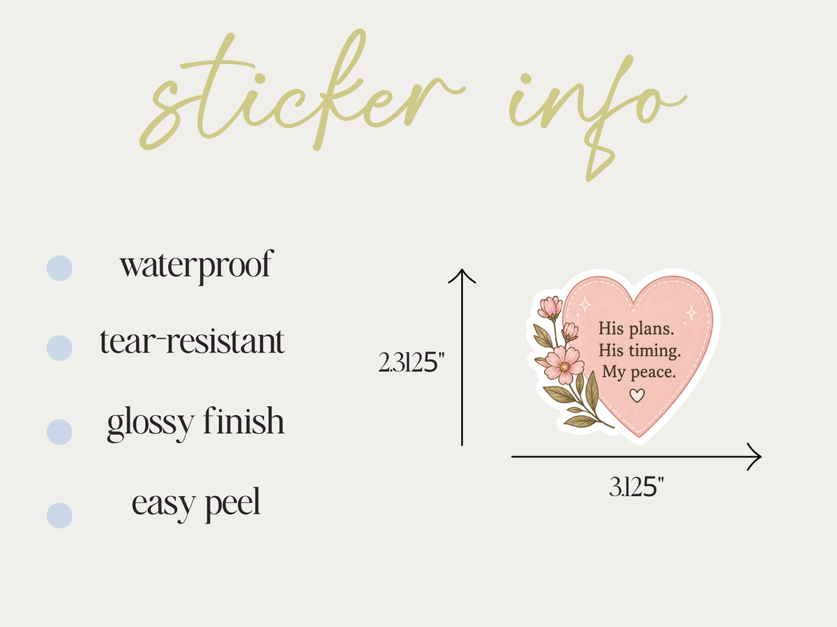 His Plans Sticker