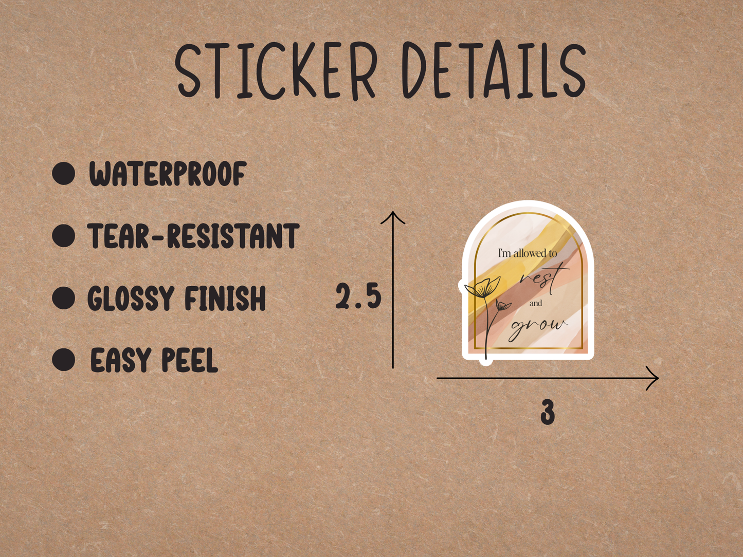 I’m Allowed to Rest and Grow Sticker
