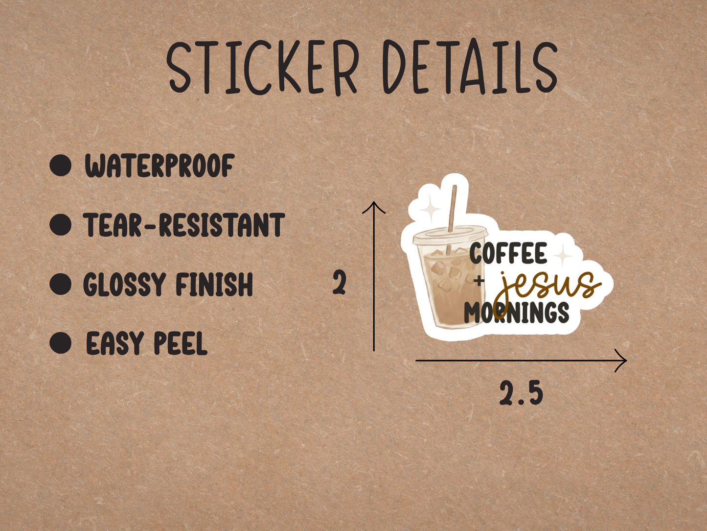 Coffee & Jesus Mornings Sticker