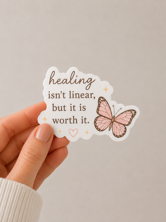 Healing Isn't Linear Sticker