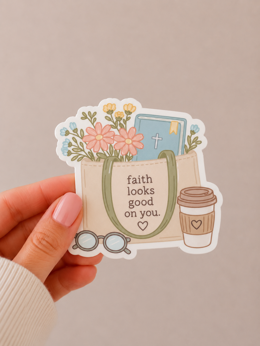 Faith Looks Good On You Sticker
