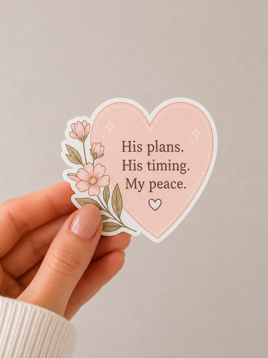 His Plans Sticker