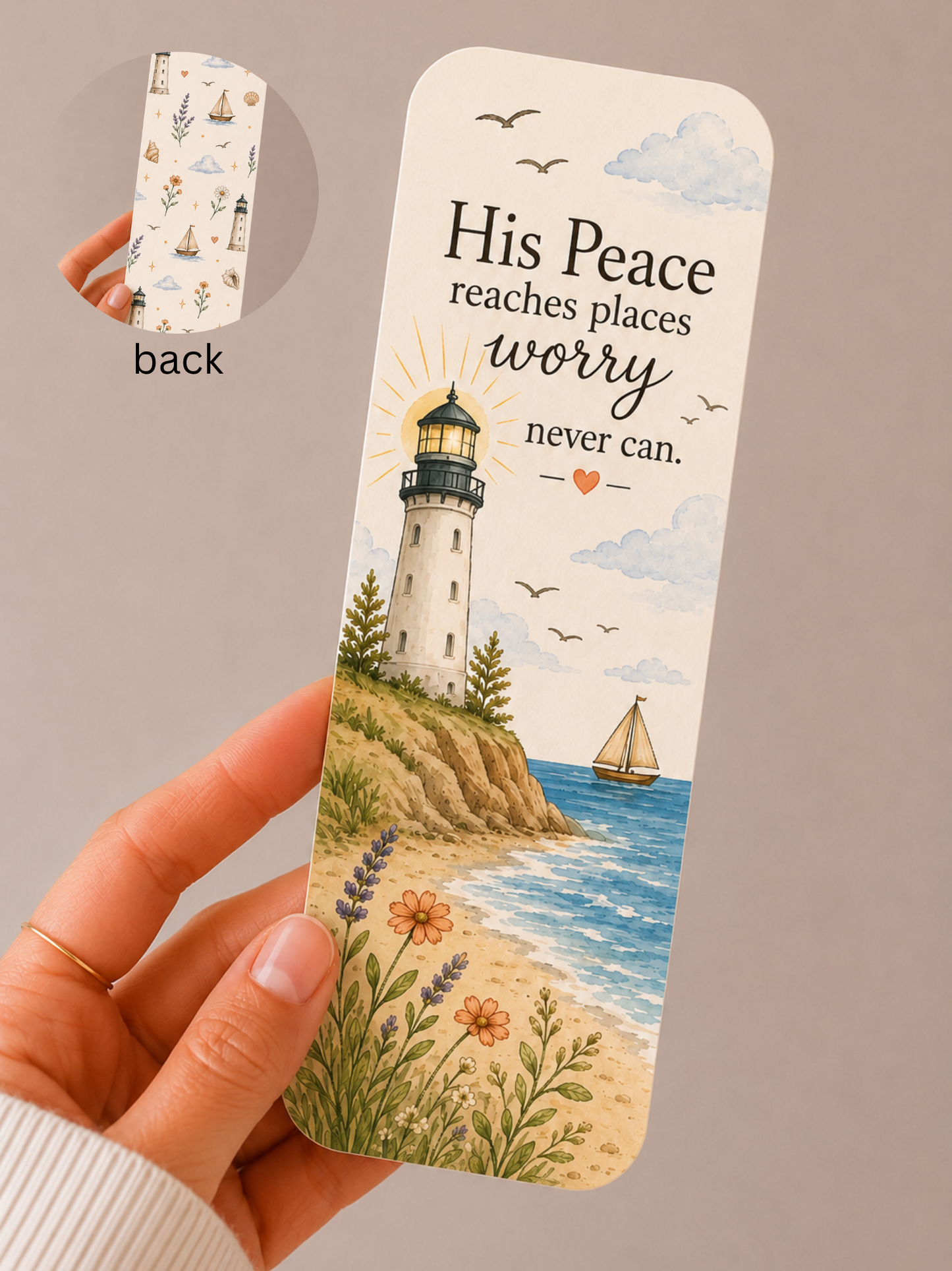 His Peace Reaches Places Worry Never Can Bookmark