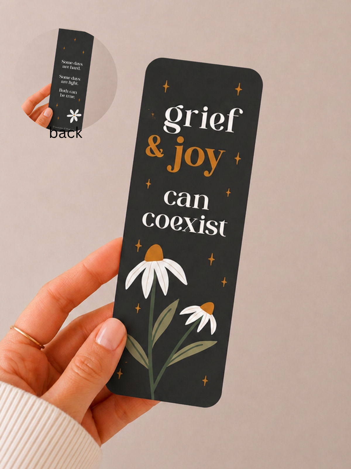 Grief & Joy can coexist bookmark