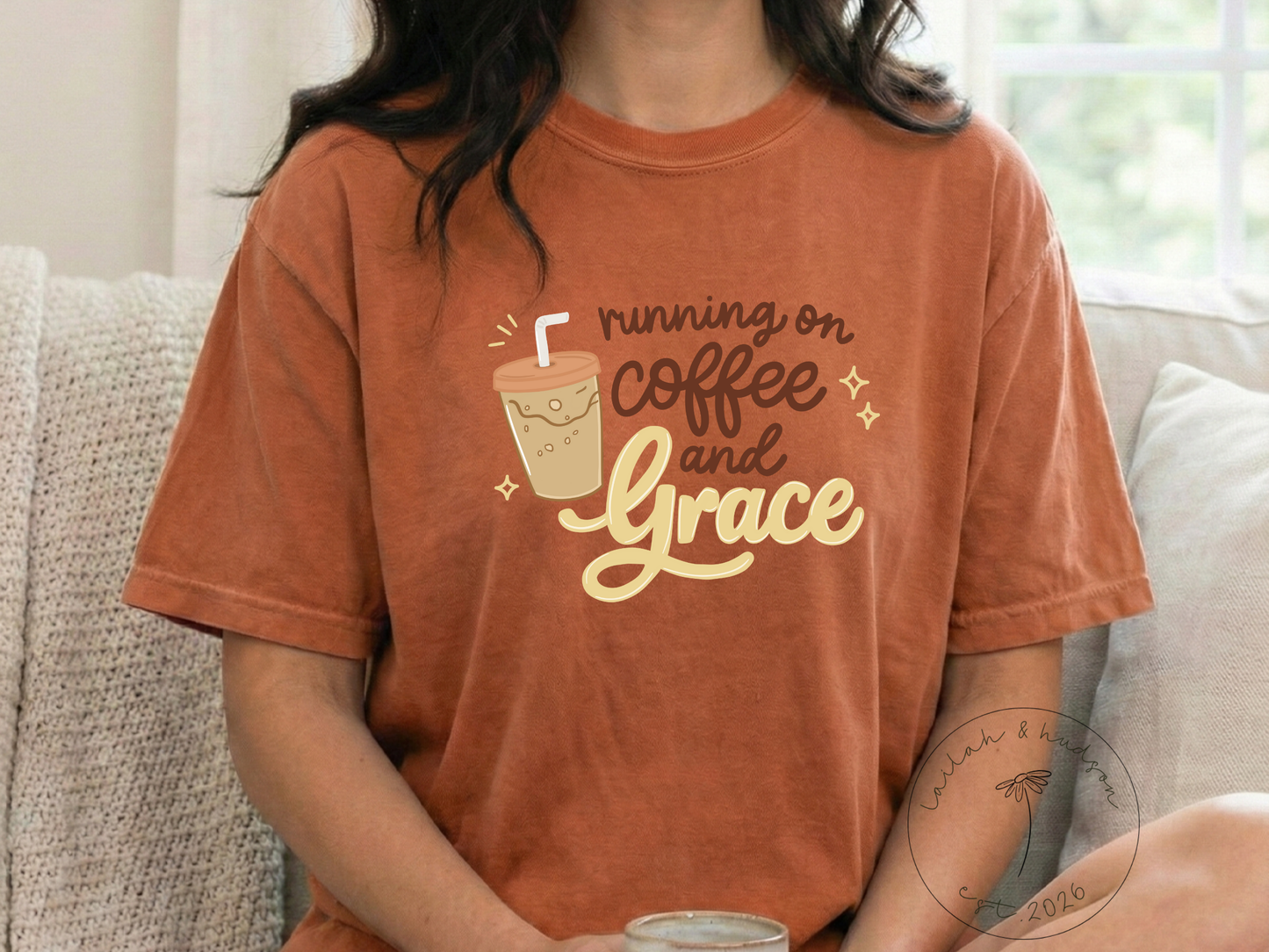 Running on Coffee & Grace - Everyday Comfort Tee