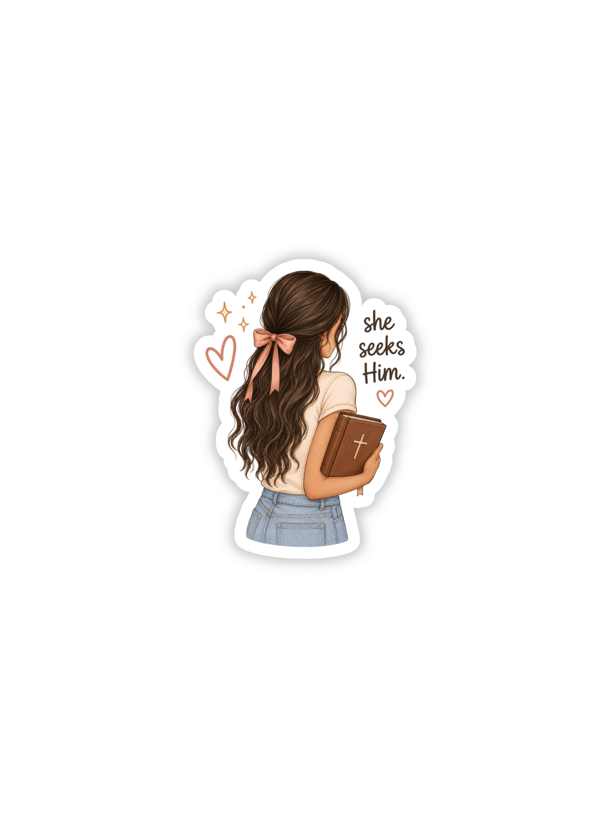 She Seeks Him Sticker