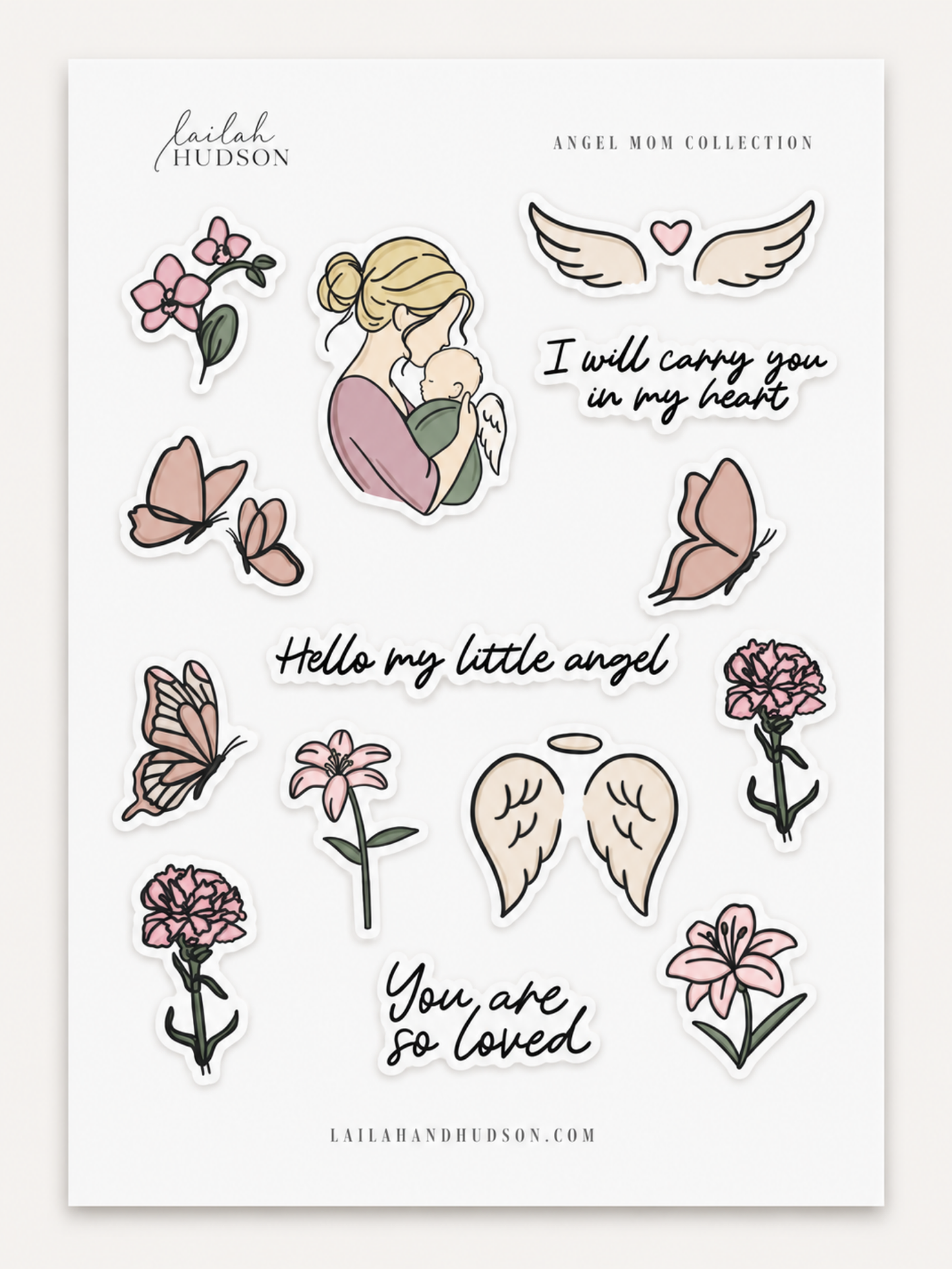 Angel Mom Sticker Sheet