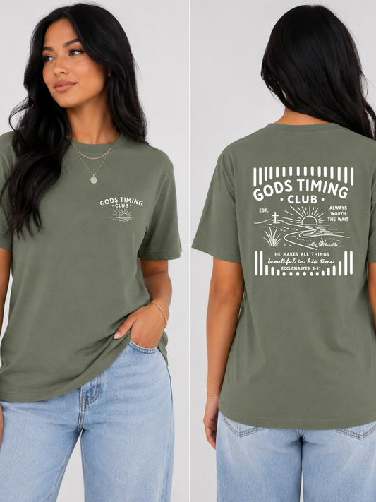 God's Timing Club Shirt