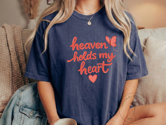 Heaven Holds My Heart - Angel Mama Tee
