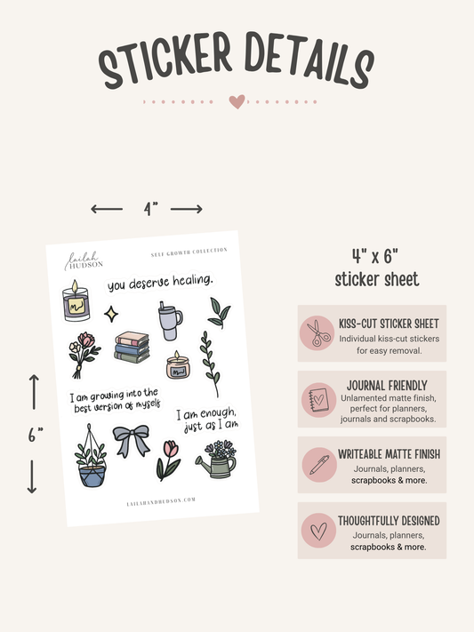 Self Growth Sticker Sheet