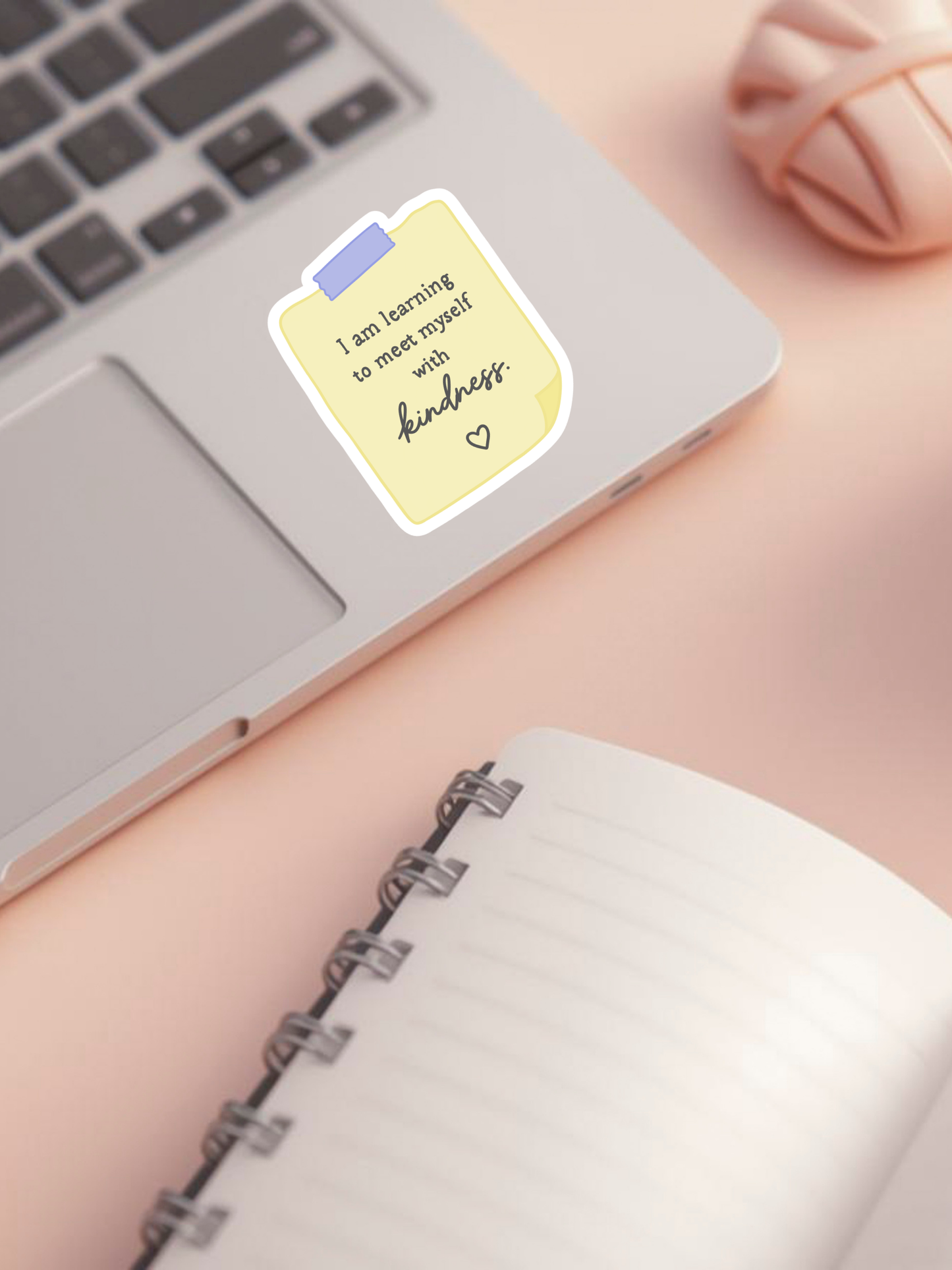 I Am Learning to Meet Myself With Kindness Sticker