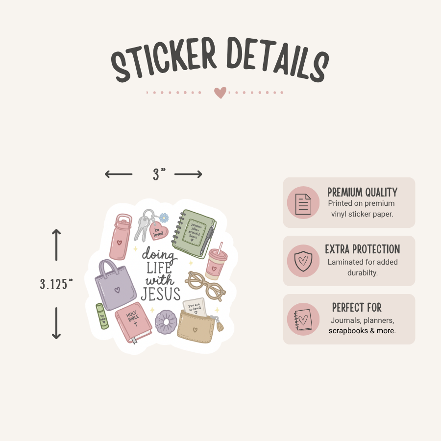 Doing Life With Jesus Sticker