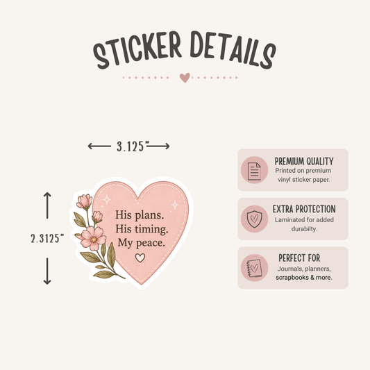 His Plans Sticker
