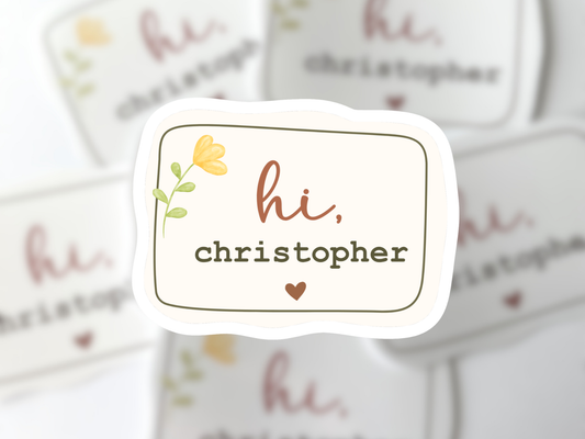 Hi Christopher Memorial Sticker
