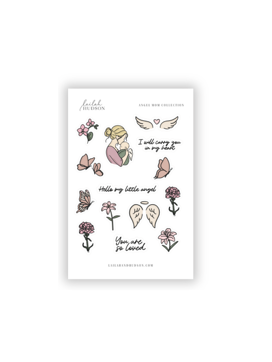 Angel Mom Sticker Sheet