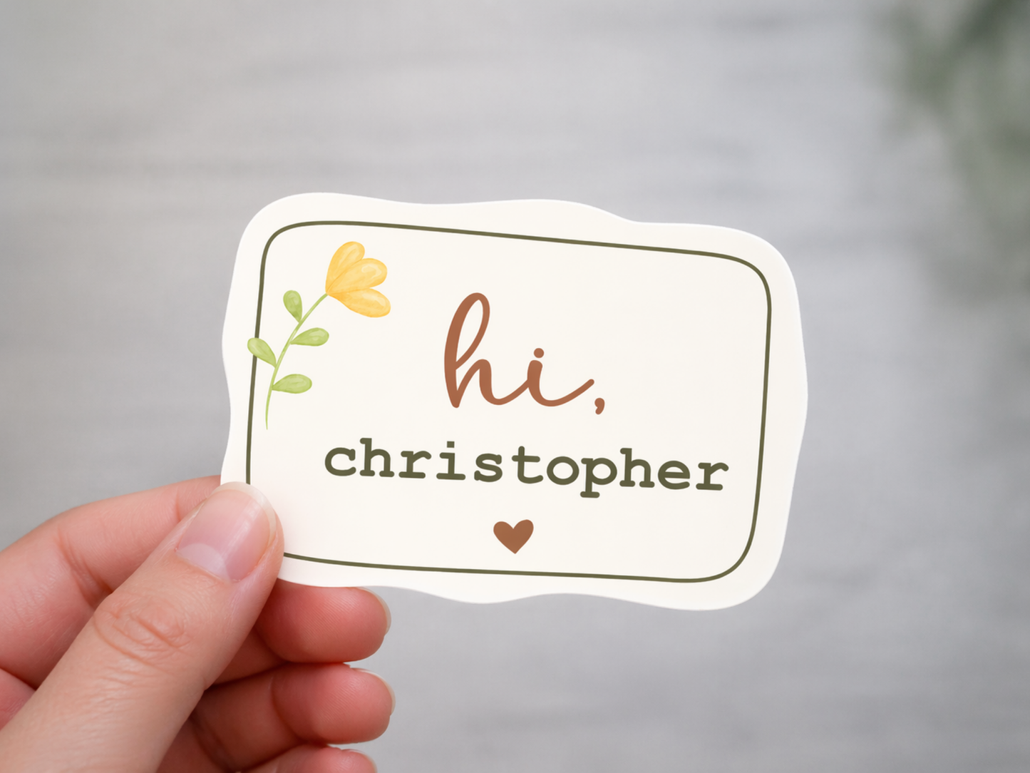 Hi Christopher Memorial Sticker