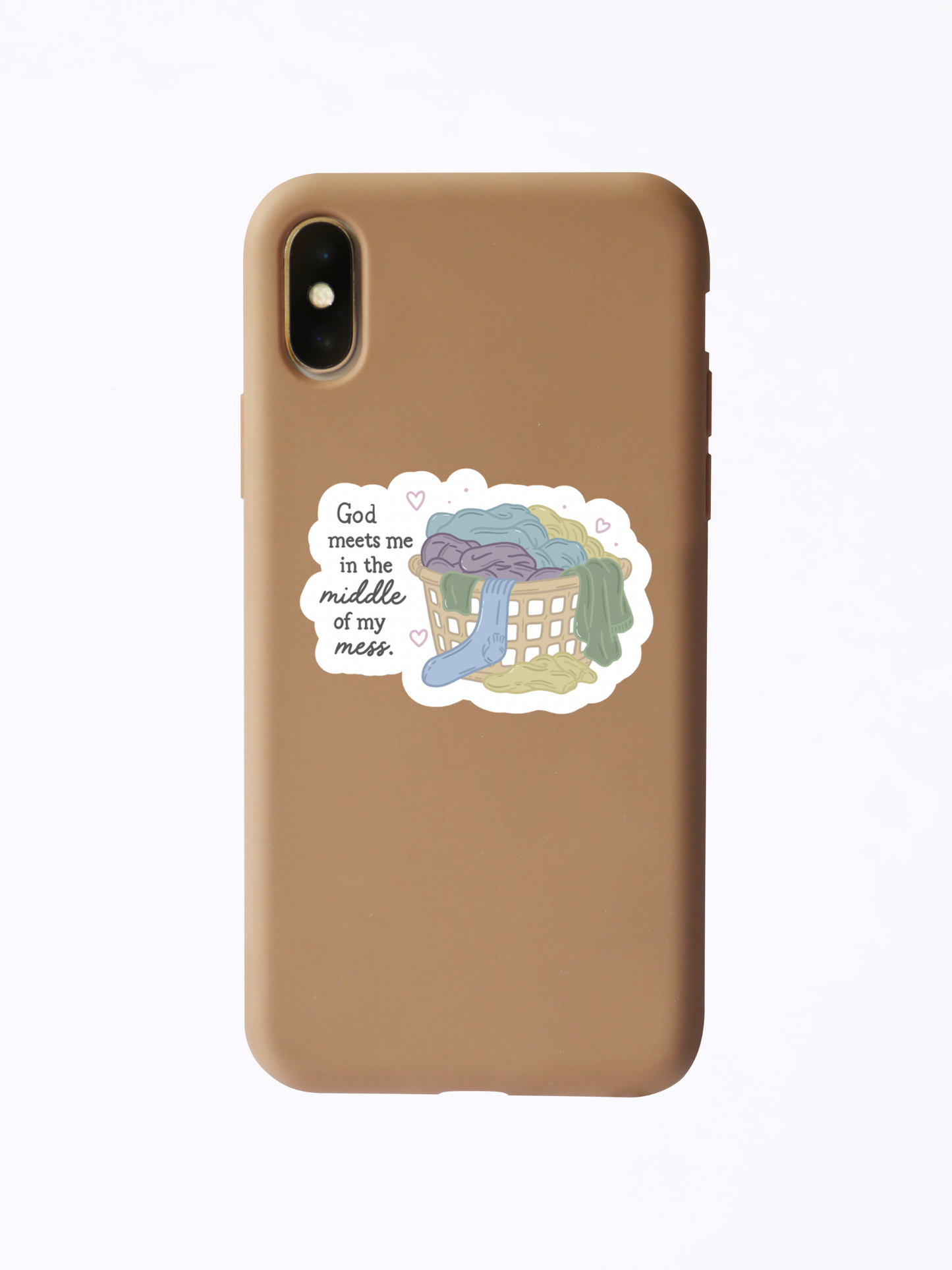 God Meets Me in the Middle of My Mess Sticker
