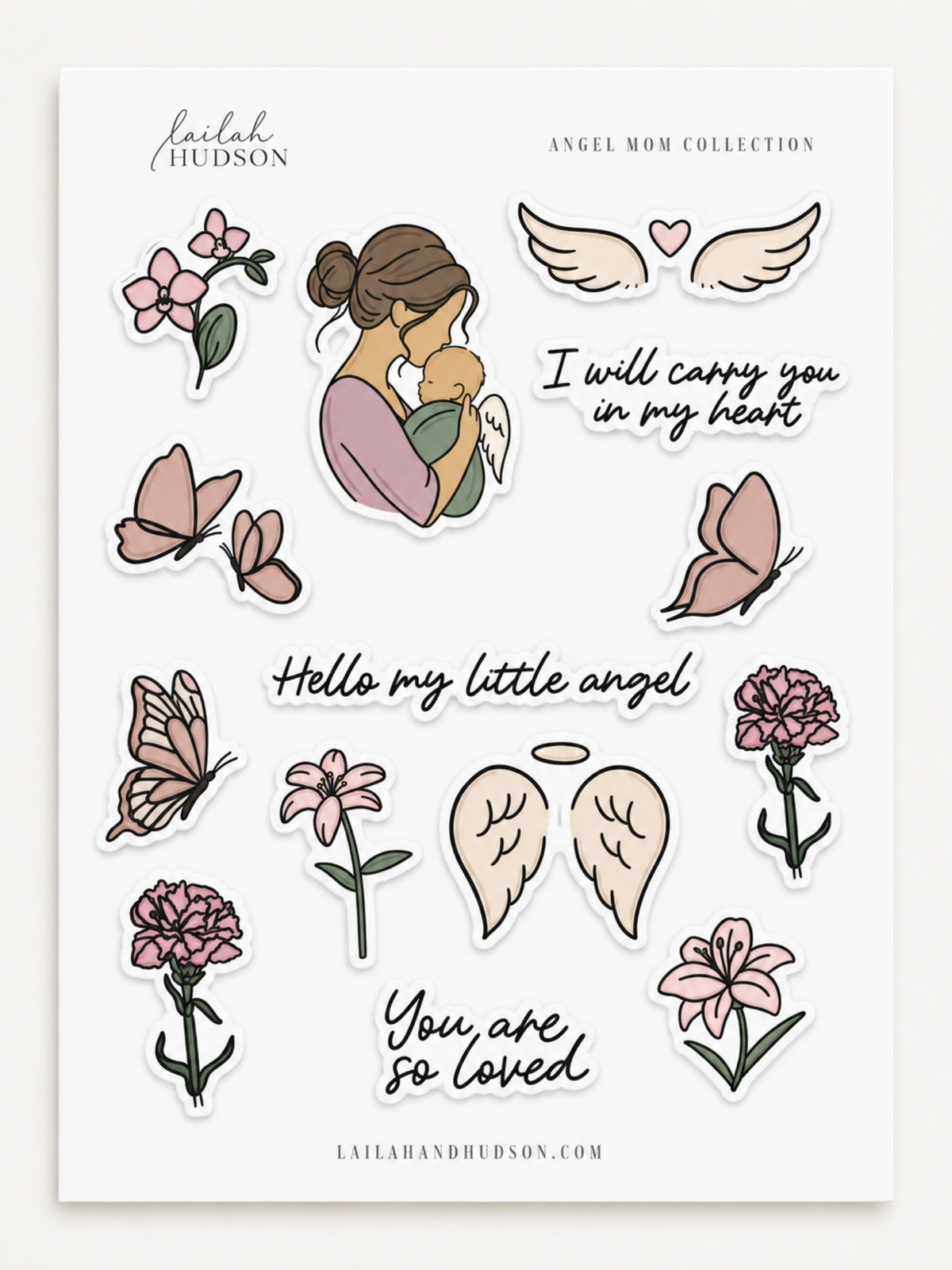 Angel Mom Sticker Sheet