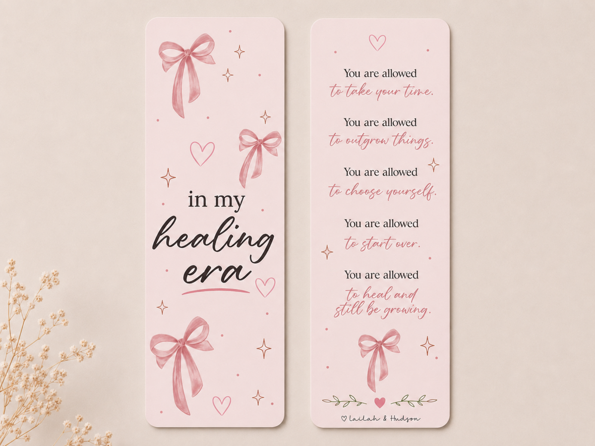 In my healing era bookmark displayed 
