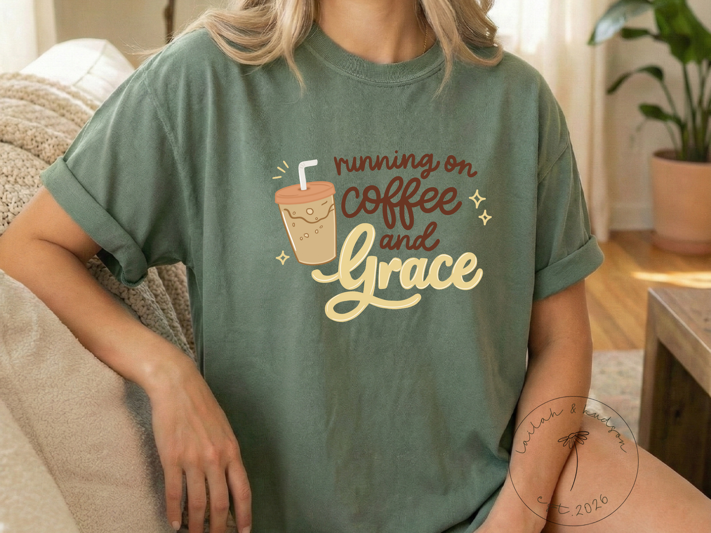Running on Coffee & Grace - Everyday Comfort Tee