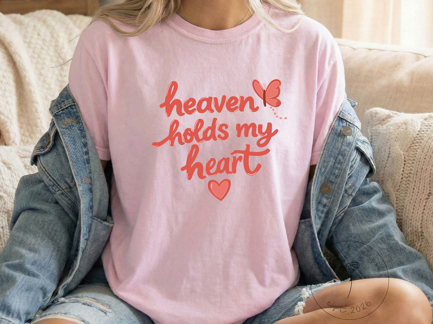 Heaven Holds My Heart - Angel Mama Tee
