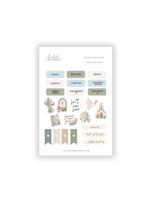 Christian Faith & Bible Journaling Sticker Set