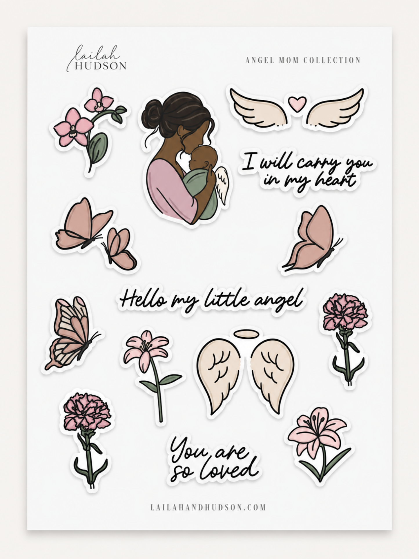 Angel Mom Sticker Sheet