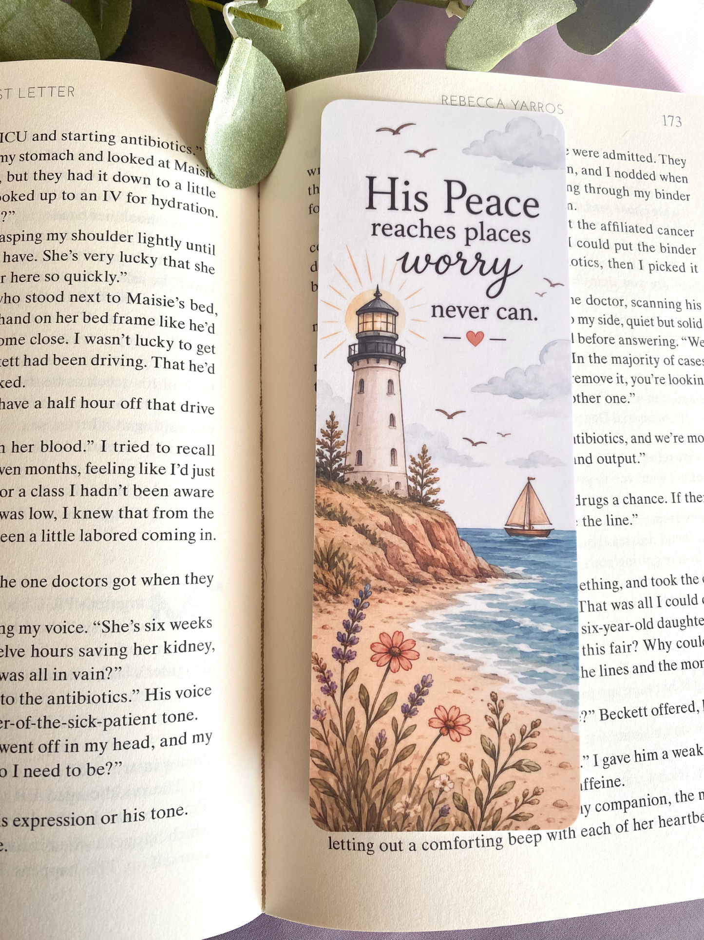 His Peace Reaches Places Worry Never Can Bookmark
