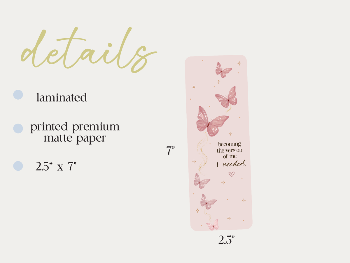 Becoming the version of me I needed bookmark size information