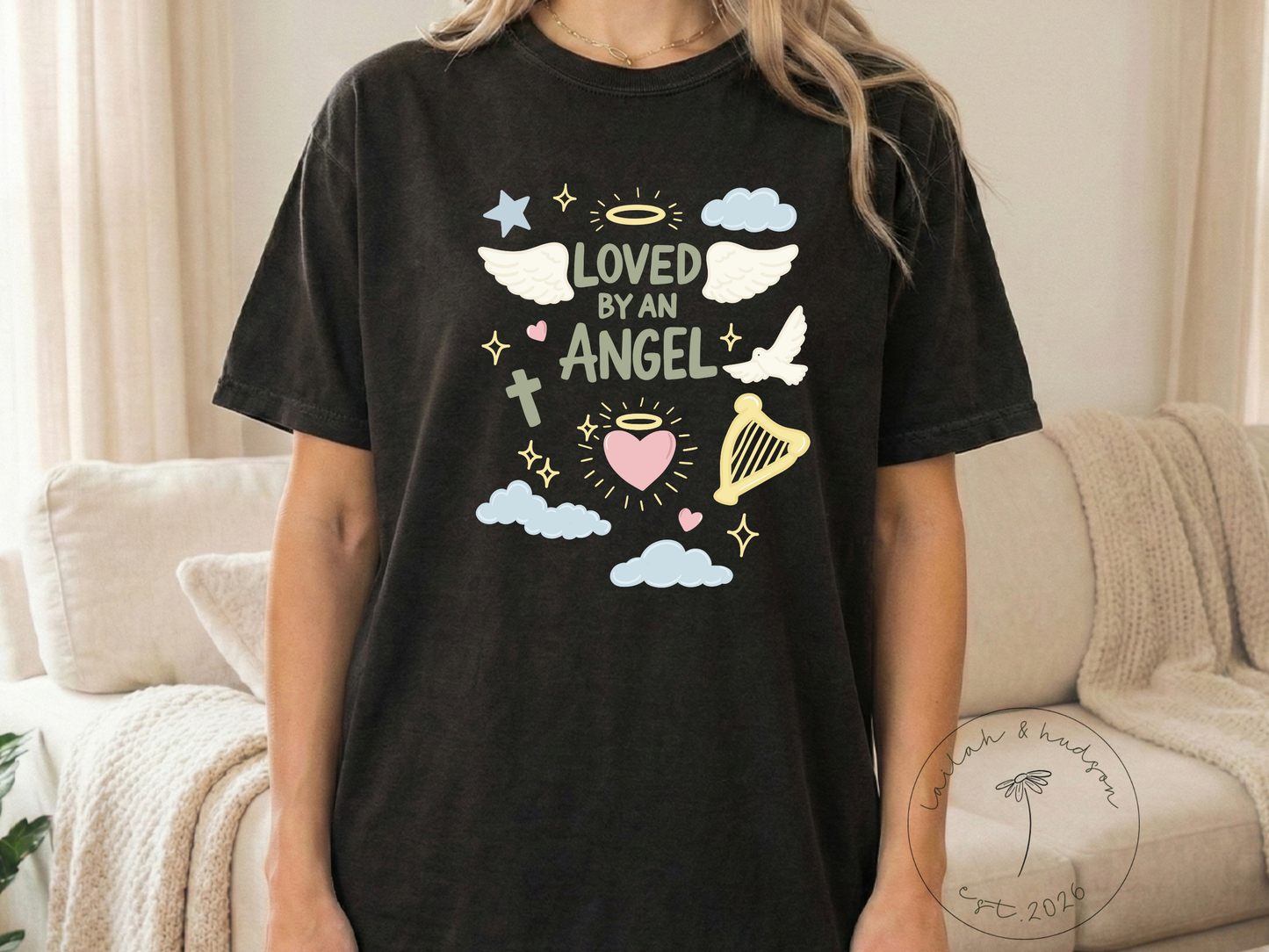 Loved by an Angel - Angel Mama Comfort Tee