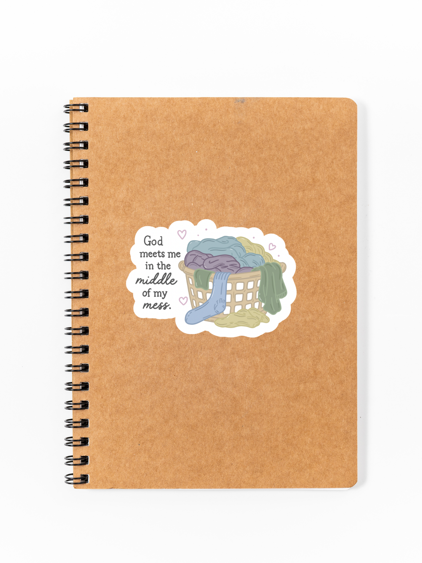 God Meets Me in the Middle of My Mess Sticker