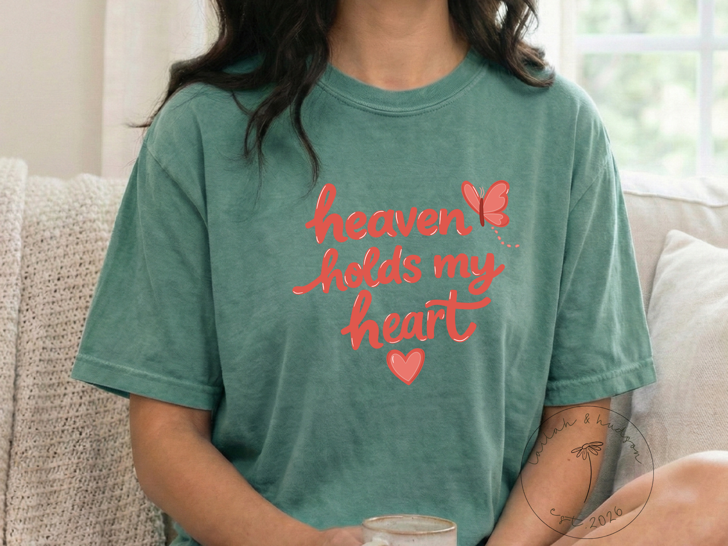 Heaven Holds My Heart - Angel Mama Tee
