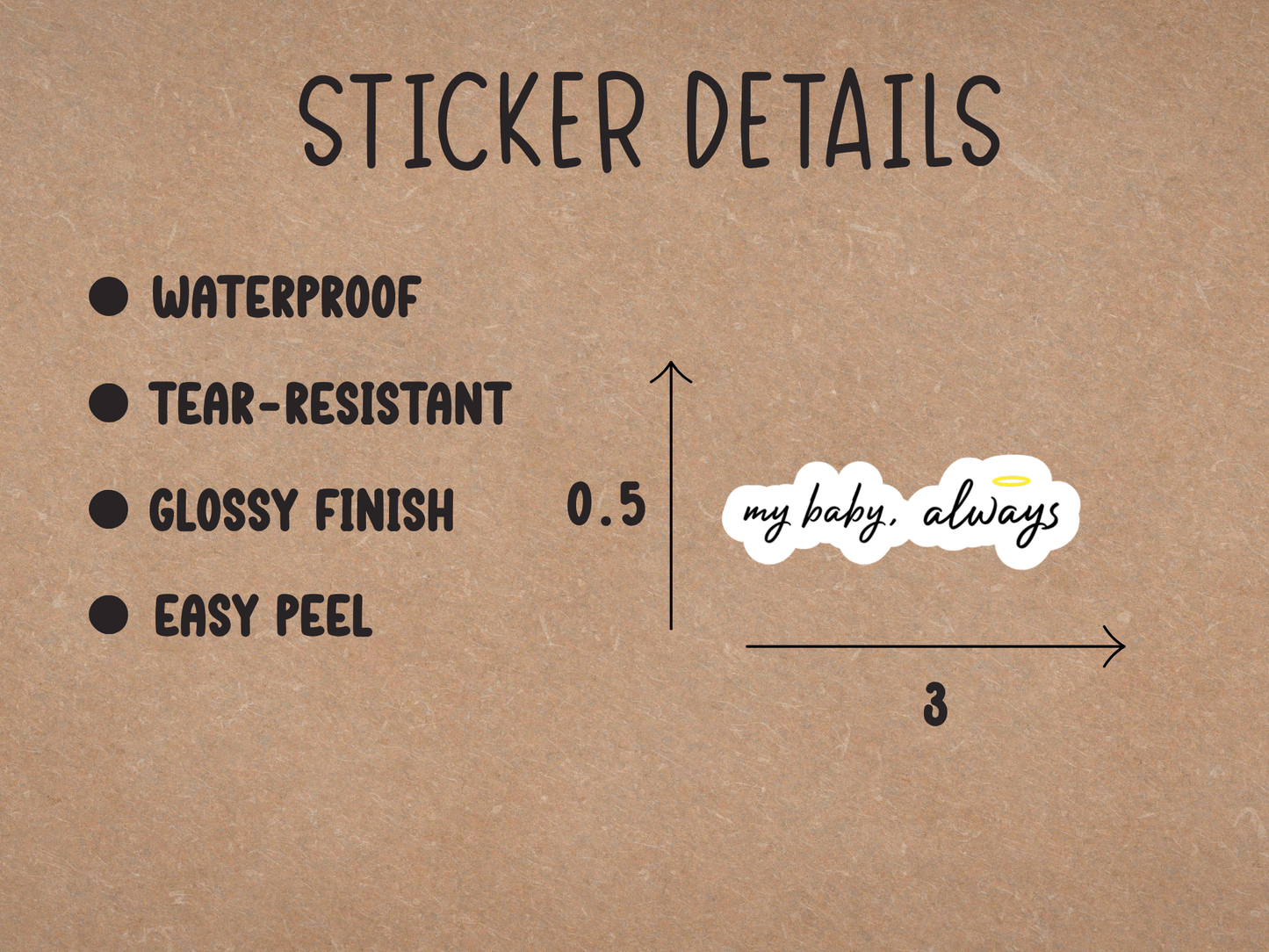 My Baby, Always Sticker