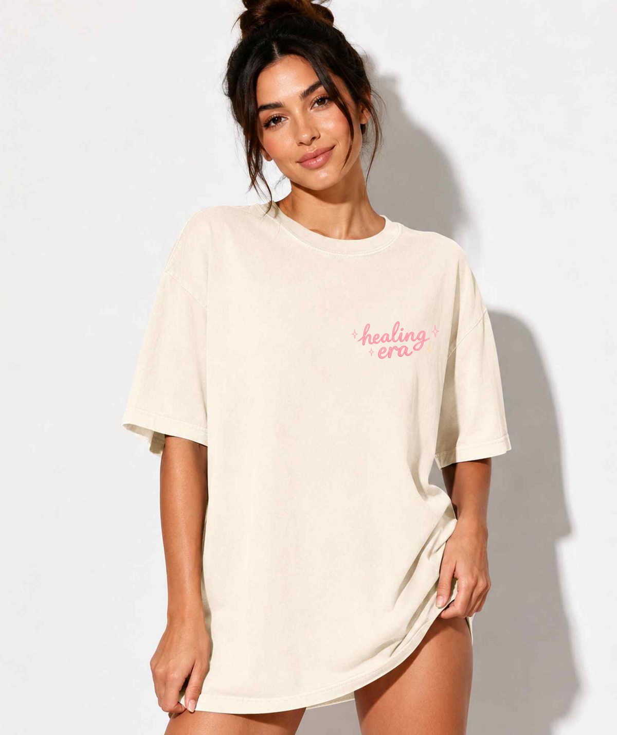 In My Healing Era women's self growth graphic shirt in ivory