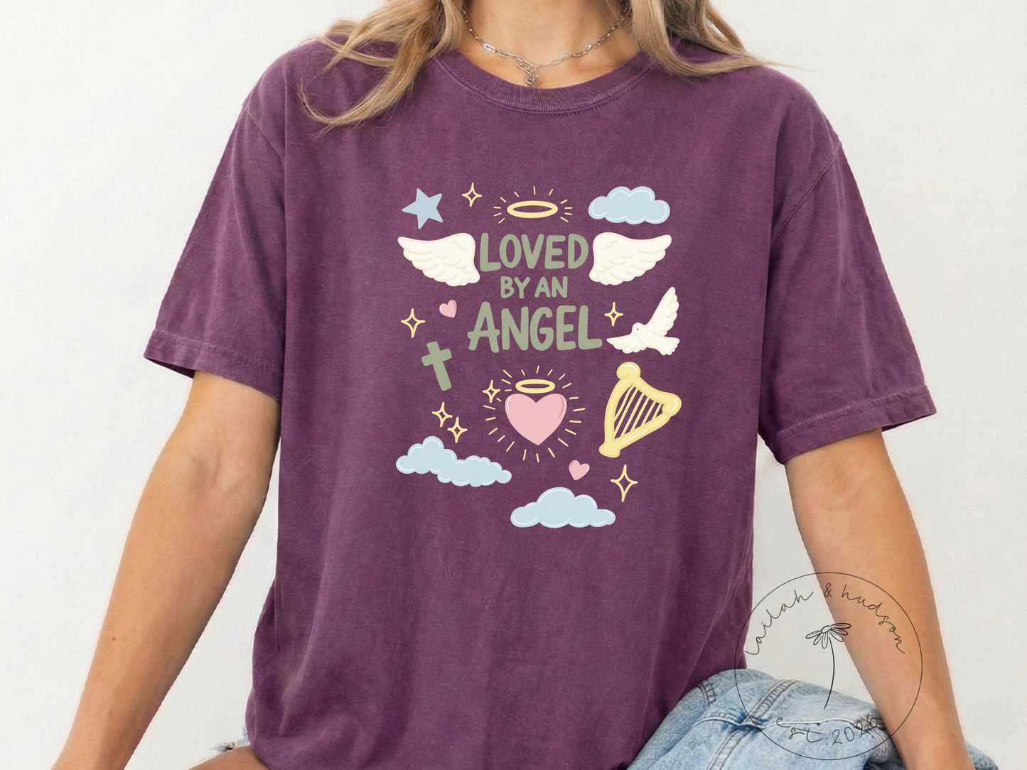 Loved by an Angel - Angel Mama Comfort Tee