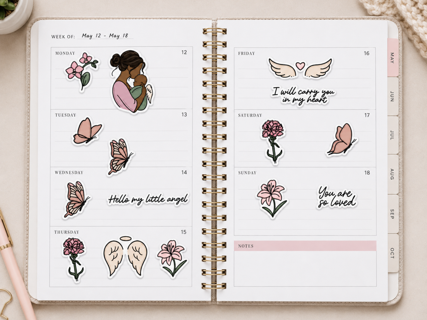Angel Mom Sticker Sheet