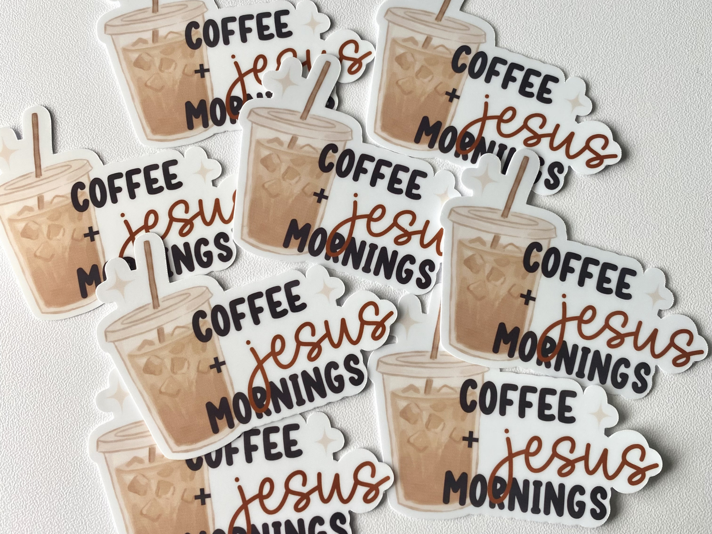 Coffee & Jesus Mornings Sticker